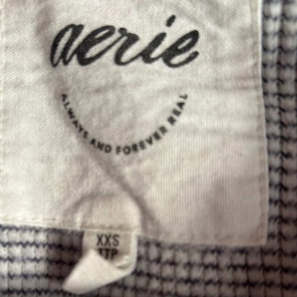 Aerie grey waffle knit crewneck sweatshirt - Picture 5 of 5